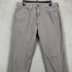 Bonobos Mens Chino Jeans 32x34 Gray‎ Athletic Straight Leg Casual Stretch